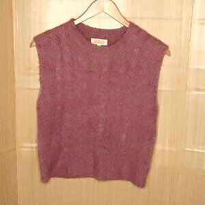 Listicle Womens Mauve Purple Soft Sweater Vest Large
